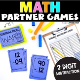 2 Digit Subtraction with Regrouping Partner Math Game - Ma