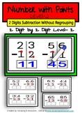 2 Digit Subtraction without regrouping Practice Card Touch