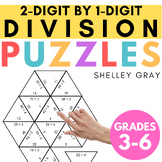 2-Digit by 1-Digit Division Math Puzzles (Tarsia, Cross-Nu
