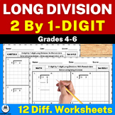 2 Digit by 1 Digit Long Division Practice Worksheets | Wit