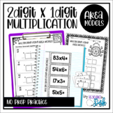 2 Digit by 1 Digit Multiplication - Area Models