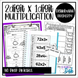 2 Digit by 1 Digit Multiplication - Distributive Property