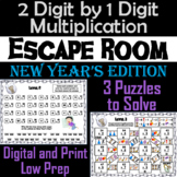 2 Digit by 1 Digit Multiplication Game: Escape Room New Ye