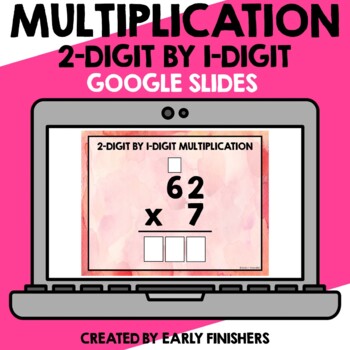 Preview of 2 Digit by 1 Digit Multiplication Google Slides™ Digital Resources 