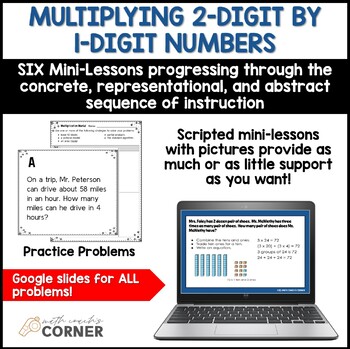 Preview of 2-Digit by 1-Digit Multiplication Mini-Lessons PRINT AND DIGITAL