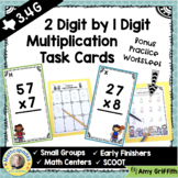 2 Digit by 1 Digit Multiplication Task Cards TEKs 3.4G