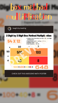 Preview of 2 Digit by 2 Digit Box Multiplication Poster