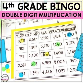 2 Digit by 2 Digit Multiplication Bingo Game by Teaching to the 4th Degree