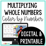 2 Digit by 2 Digit Multiplication: Color By Number Activit
