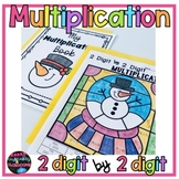 2 Digit by 2 Digit Multiplication Color By Number Winter C