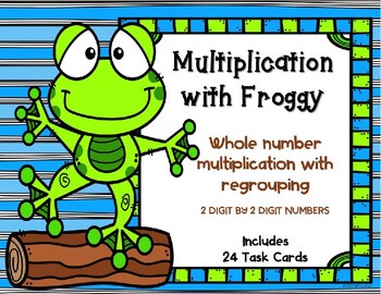 Preview of 2 Digit by 2 Digit Multiplication {Frog}