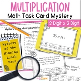 2 Digit by 2 Digit Multiplication Math Task Card Mystery -