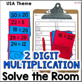 2 Digit by 2 Digit Multiplication Solve the Room - USA Mat