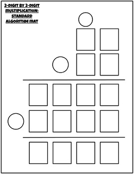 Preview of 2-Digit by 2-Digit Multiplication Standard Algorithm Math Mat