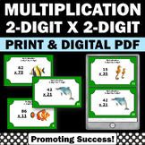 2 Digit by 2 Digit Multiplication Practice SCOOT 4th 5th G