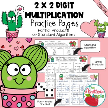 Preview of 2 Digit by 2 Digit Multiplication {Valentine's Day Theme}