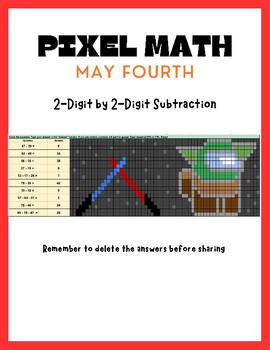 Preview of 2-Digit by 2-Digit Subtraction-- PIXEL ART-- The Force