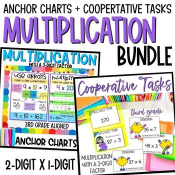 2-Digit x 1-Digit Multiplication BUNDLE of Anchor Charts and ...