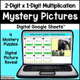 2-Digit by 1-Digit Multiplication Mystery Pictures for 3rd