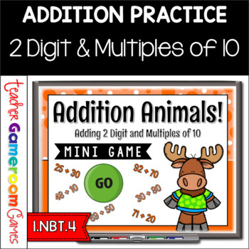 Preview of 2 Digit and Multiples of 10 Addition Digital Mini Game