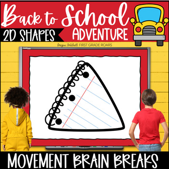 Preview of 2 Dimensional Back to School Adventure Movement Break