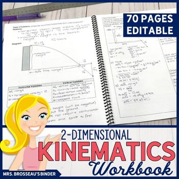 Preview of 2-Dimensional Kinematics Workbook | Physics: 2-D Motion, Projectile Motion