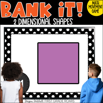 Preview of 2 Dimensional Shape Identification Math Movement Projectable Game Bank It
