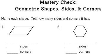 two dimensional shapes for 2nd grade