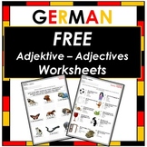 2 FREE German Adjectives - Adjektive Worksheets - Answer K