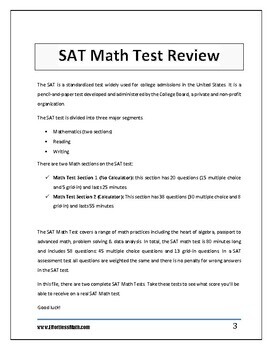 sat math practice test
