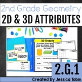 2D Shapes and 3D Shapes Centers Worksheets 2.G.A.1 2nd Gra