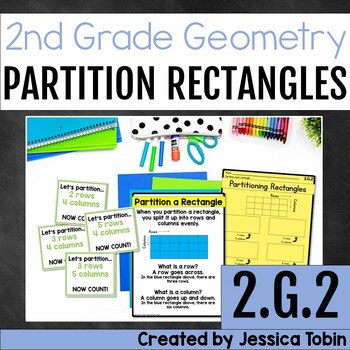 Preview of 2.G.2 Partitioning Rectangles with Rows and Columns 2.G.A.2 - 2nd Grade Math