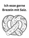 2 German Coloring Pages - Pretzel + Lederhosen. Oktoberfes