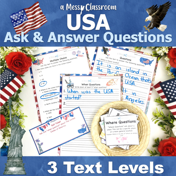 Preview of 2 Grade USA United States America Nonfiction Reading RI.2.1 Ask Answer Questions