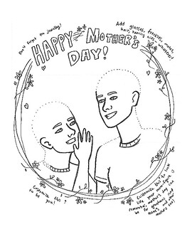 Preview of 2 American Sign Language Interactive Coloring Pages: Mother's Father's Day