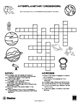 2 Intermediate Space Crossword Puzzles by Beeloo TPT