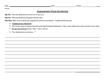 Preview of 2.Introduction_Write Your Own_Argument