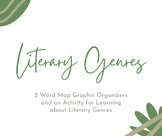 2 Literary Genres Word Map Graphic Organizers and an Autho