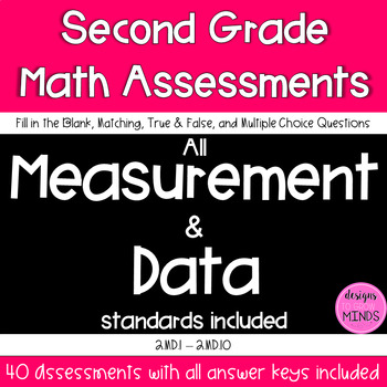 Preview of 2.MD.1-2.MD.10 Assessments- Measurement and Data Unit