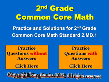 Preview of 2.MD.1 2nd Grade Math - Measure and Estimate Lengths Google Slide Set