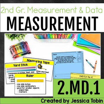 Preview of Measurement Activities, Worksheets, Unit - 2.MD.1 Measuring Length - 2.MD.A.1