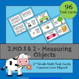2.MD.1 and 2.MD.2 Task Cards ★ Measuring Objects 2nd Grade