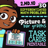 Bar Graphs & Pictographs Task Card Activity | 2nd Grade | 2.MD.10 Assessment
