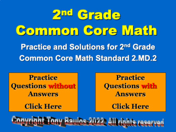 Preview of 2.MD.2 2nd Grade Math - Measure Lengths Twice Google Slide Set