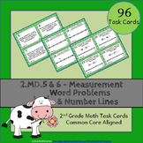 2.MD.5 and 2.MD.6 Task Cards ★ Word Problems and Number Li