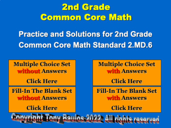 Preview of 2.MD.6 2nd Grade Math - Sums & Differences On A Number Line Bundle with Google