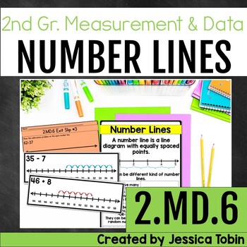 Preview of 2.MD.6 Number Lines and Open Number Lines 2.MD.B.6 - 2nd Grade Math