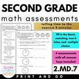 2.MD.7 Assessments- Telling Time to the Nearest 5 Minutes including A.M. & P.M.