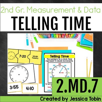 Preview of 2.MD.7 Telling Time to the Nearest Five Minutes Unit 2.MD.C.7 - 2nd Grade Math