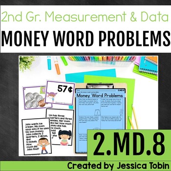Preview of 2.MD.8 Money Word Problems 2nd Grade, Counting Money Lessons - 2.MD.C.8